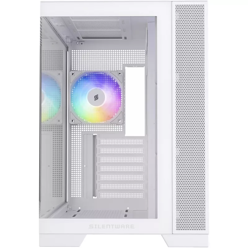 PC-kotelo Silentware View A-RGB White VIEWWHITE — Mid-Tower A-RGB-valaistuksella, valkoinen