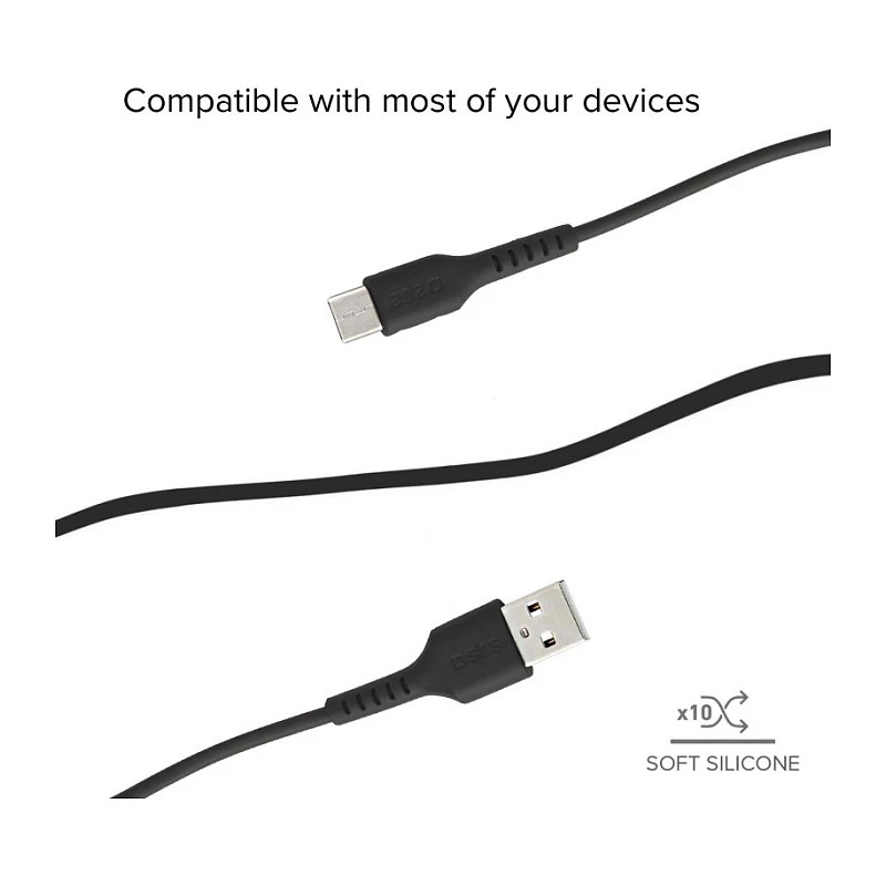 SBS TECABLEMICRO2K 2 m USB A Micro-USB B uros-uros musta USB-kaapeli (TEKabelMICRO2K)