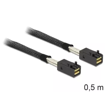 Delock – sisäinen SAS-kaapeli – SAS 6Gbit/s – 4x Mini SAS HD (SFF-8643) 4x Mini SAS HD (SFF-8643) – 50 cm – tuotenro: 62703, 62704
