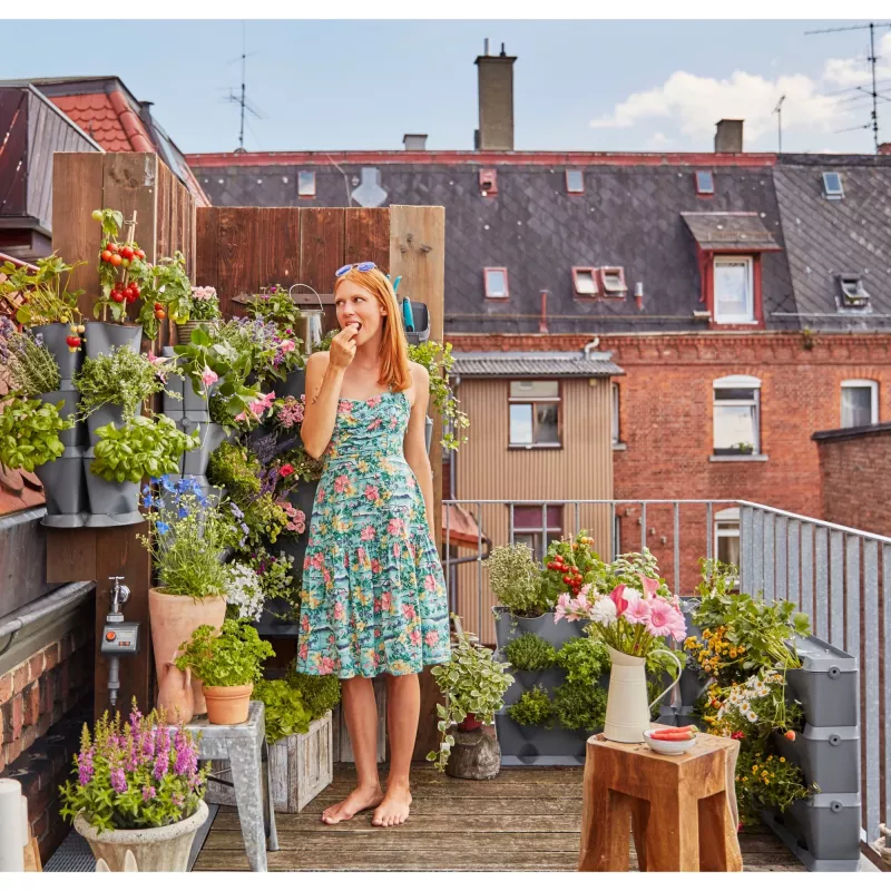 NatureUp kastelusarja kulma, tippajärjestelmä vesihanaliitäntään