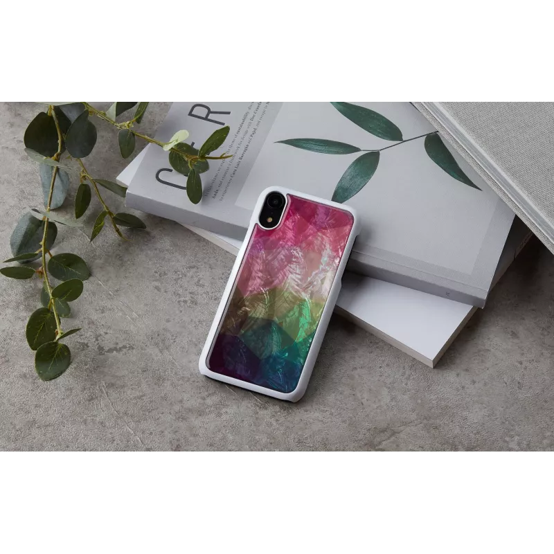 iKins puhelinkotelo iPhone XR – vesikukkakuvio, valkoinen