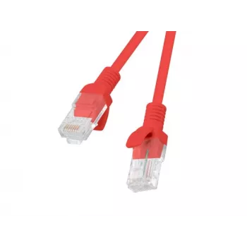 Verkkopatch-kaapeli LANBERG Cat.5e UTP 1,5 m, punainen, CCA-johdin, 26 AWG, 100 MHz