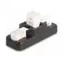DeLOCK Keystone LSA -sarja RJ45 RJ11 Cat.6 musta klipsikiinnike