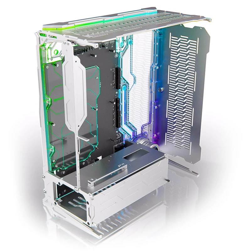 Singularity Computers Spectre Integra-M Elite tietokonekotelo, hopea