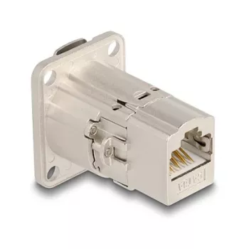 DeLOCK 67062 D-tyypin RJ45 Cat.6A STP läpivienti, metalli