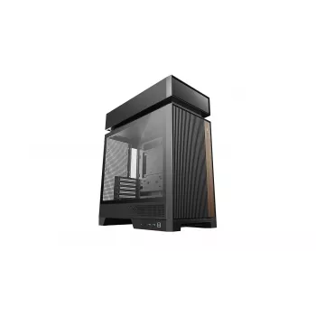 PC-kotelo DeepCool CL660 musta — ATX/Micro-ATX/Mini-ITX, karkaistu lasi, 2x3,5 tuumaa + 1x2,5 tuumaa, edessä 140 mm, ylhäällä/takana 120-140 mm