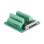 DeLOCK D-Sub HD 44-napainen liitäntä riviliittimeen DIN-kiskoon 84 mm x 86 mm x 30 mm