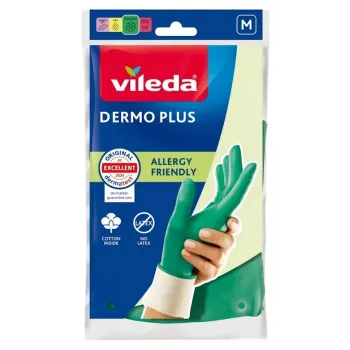Vileda Dermo Plus ’M’ käsineet vihreä puuvilla, nitriili