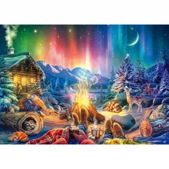 Lagerfeuerromantik unterm Sternenhimmel, palapeli 1000 palaa
