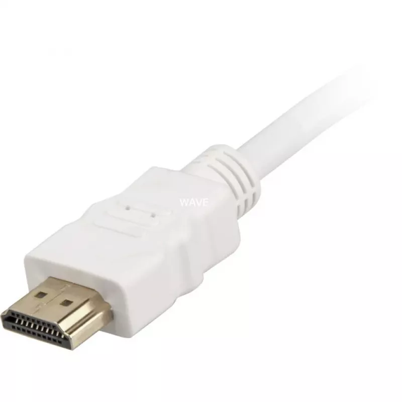 High Speed HDMI-kaapeli Ethernetillä valkoinen, 2 metriä