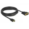 Videokaapeli-adapteri DeLOCK 85655 3m HDMI Type-A DVI musta