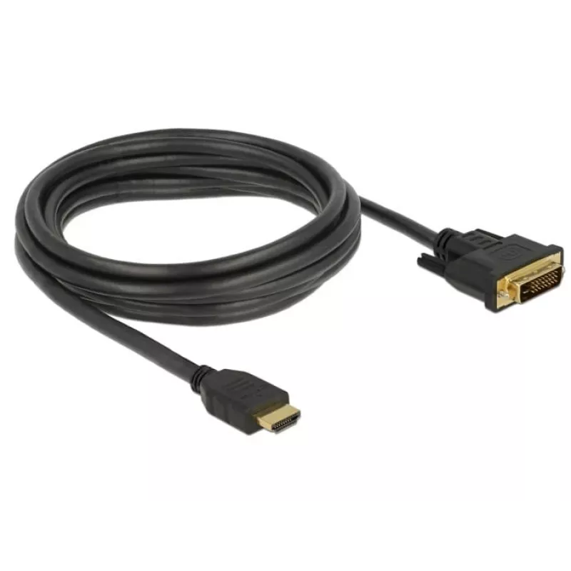 Videokaapeli-adapteri DeLOCK 85655 3m HDMI Type-A DVI musta