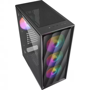 Sharkoon VK4 Rainbow ATX tietokonekotelo, musta