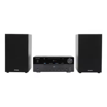 Kotiaudiomikrojärjestelmä Aiwa MSBTU-550 — 50 W RMS, Bluetooth 10 m, FM, LED-näyttö, RCA, musta
