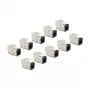 DeLOCK 88118 Keystone-moduuli litteä musta RJ-45 10 kpl