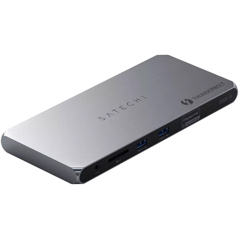 Satechi Thunderbolt 4 Dock ST-DT4MDM-EU — Thunderbolt 4 -telakka, 2× HDMI 2.0, 2× USB-A 3.2