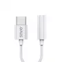 USB Type 3.1 C (M) – 3,5 mm Jack (F) audioadapteri valkoinen SAVIO AK-51