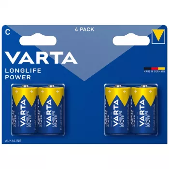 Varta Longlife Power Baby C 1,5 V – ensisijainen sinkki-hiilikenno, yksittäispakkaus