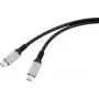Renkforce USB-C-kaapeli USB4 uros-uros musta alumiiniliitin (RF-6805036)