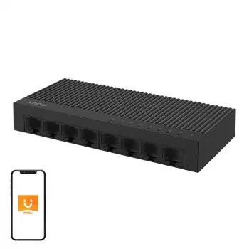 8-porttinen LAN-kytkin IMOU SF108C 100 Mb/s — hallitsematon 8x 100 Mbps Ethernet-portti