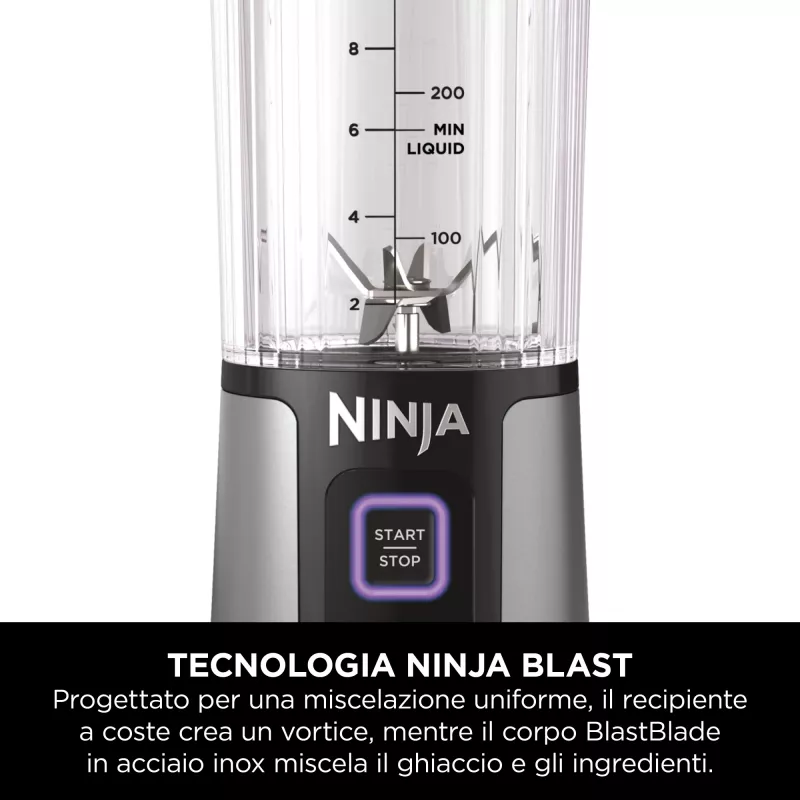 Tehosekoitin Ninja Blast BC151EUNV — 0,53 L astia, 14,4 W, akkukäyttöinen, sininen