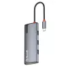 USB-C-keskitin Tellur TLL321061 PD 3.0 100W, HDMI-lähtö ja 3× USB 3.0 -liitäntää