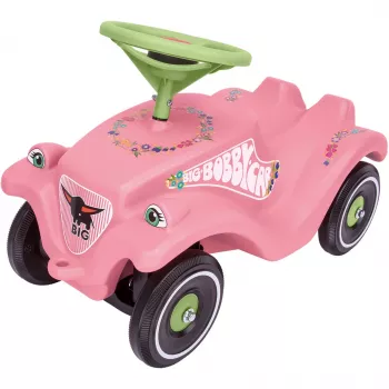 Bobby-Car-Classic Flower, potkupyörä pinkki/vaaleanvihreä