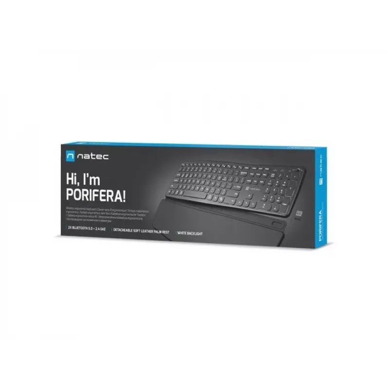 NATEC PORIFERA -näppäimistö koti-/toimistokäyttöön Bluetooth QWERTY US International musta