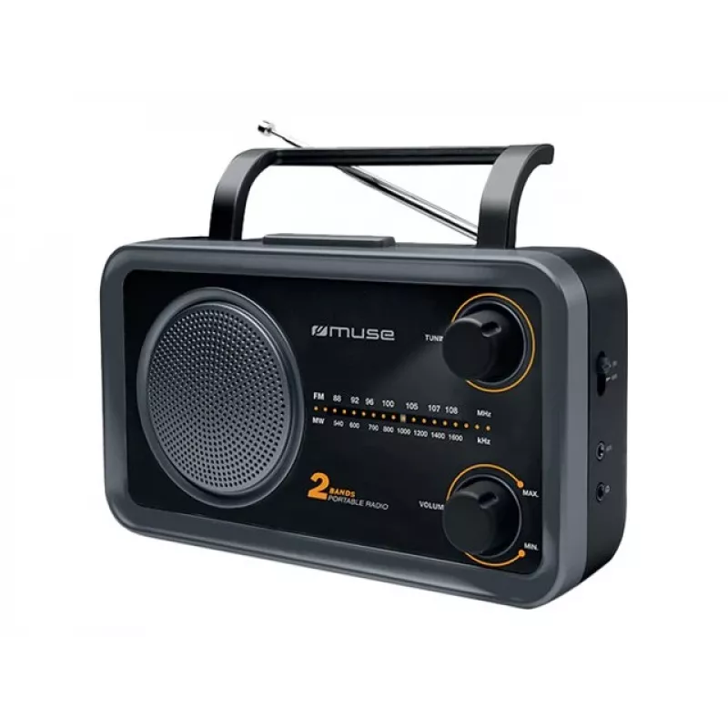 Muse | 2-alueinen kannettava radio | M-06DS | AUX-tulo | harmaa