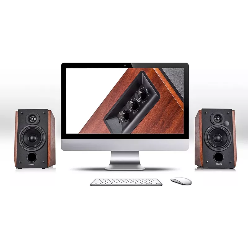 Edifier R1700BTS - kaiuttimet - hyllykaiuttimet - langaton - Bluetooth - 66 wattia (yhteensä) (R1700BTS WOOD)