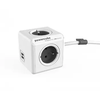 PowerCube USB Extended 3m 2404 harmaa