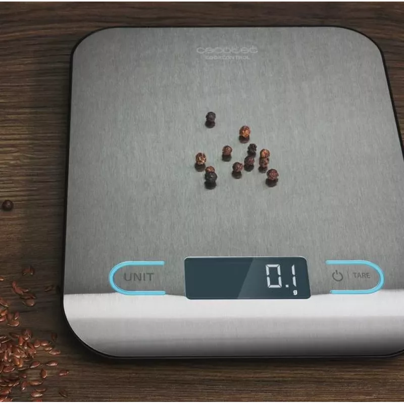 Cecotec-keittiövaaka | CookControl | enimmäiskantavuus 5 kg | jako 1 g | LCD-näyttö