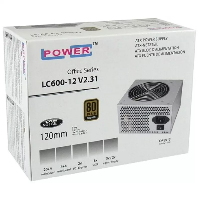 Virtalähde 450W LC600-12 V2.31 80+ Bronze