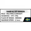 Cobi Blocks Saab AJ 37 Viggen 881 kpl rakennussarja
