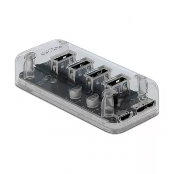 USB-keskitin DeLOCK 64087 läpinäkyvä