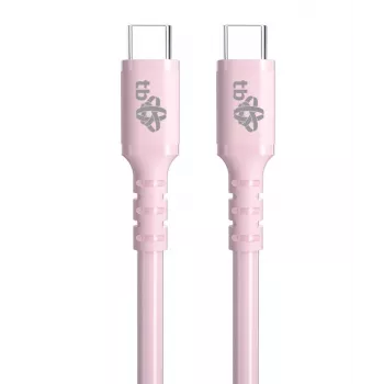 USB-C - USB-C 60W Gel-kaapeli 1m pinkki