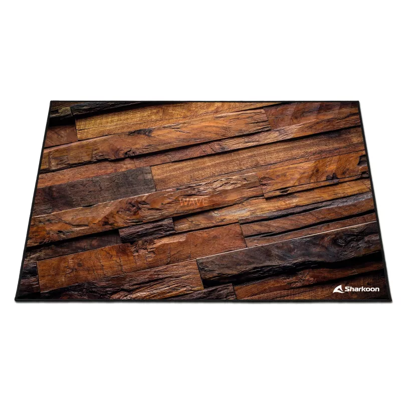 Sharkoon SKILLER SFM12 Wood pelituolin alusmatto, 140 x 100 cm, ruskea