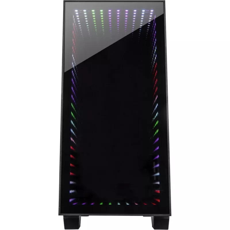 Kotelo INTER-TECH X-608 INFINITY MICRO, microATX, RGB, etu- ja sivupaneeli karkaistua lasia, ilman virtalähdettä