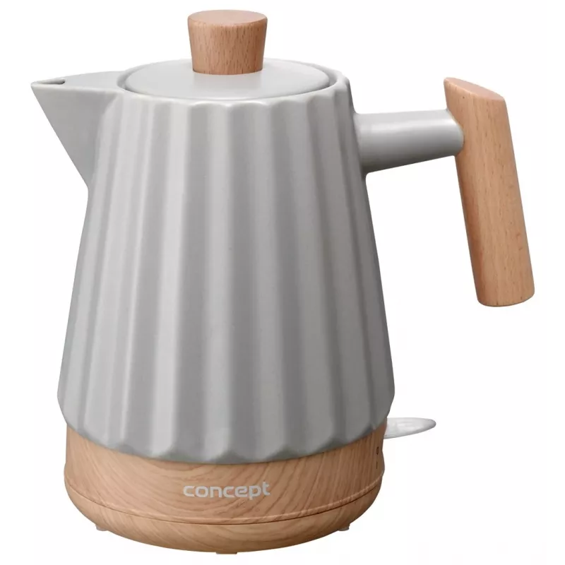 Concept RK0091 keraaminen vedenkeitin 1,5 l vaaleanharmaa