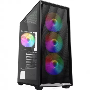 Sharkoon VK4 Rainbow ATX tietokonekotelo, musta