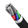 Baseus High Density punottu kaapeli Type-C - Lightning, PD, 20W, 1m (musta)