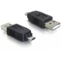 Sovitin USB Micro-B-uros - USB 2.0 A-uros DeLOCK 65036 musta