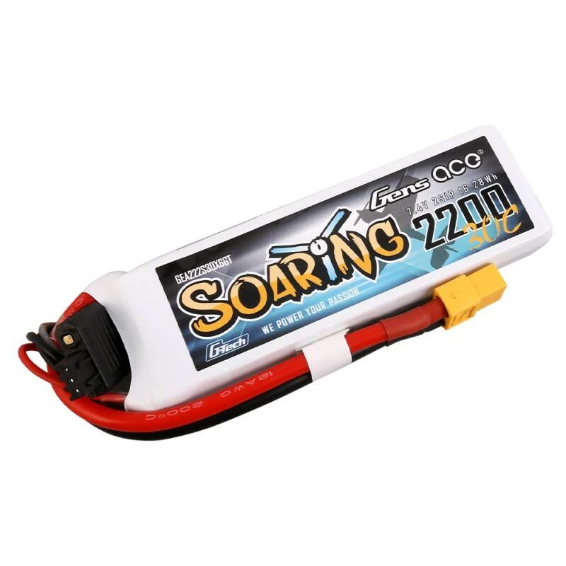 Gens Ace G-Tech Soaring 2200mAh 7.4V 30C 2S1P XT60 akku