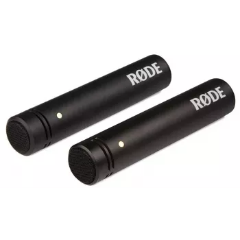 Studiokondensaattorimikrofoni RØDE M5 — johdollinen, 20–20000 Hz, 200 Ω, -34 dB, 20×100 mm, musta