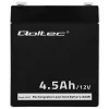 Qoltec 53033 AGM-akku 12 V 4,5 Ah, maks. 1,35 A, huoltovapaa