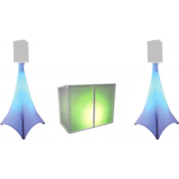 EUROLITE ohut valosarja AKKU 2x 3W LED-palkki jalustalla – kannettava, ladattava LED-palkkisarja