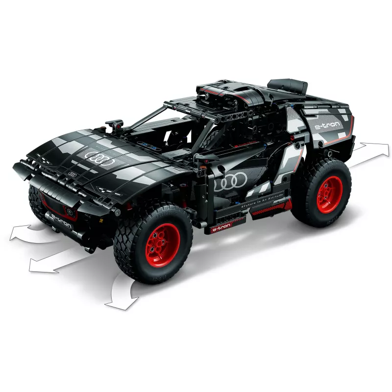 LEGO Technic maastoautomallin rakennussarja Audi RS Q e-tron 42160 — 914 osaa, suositeltu ikä 10+