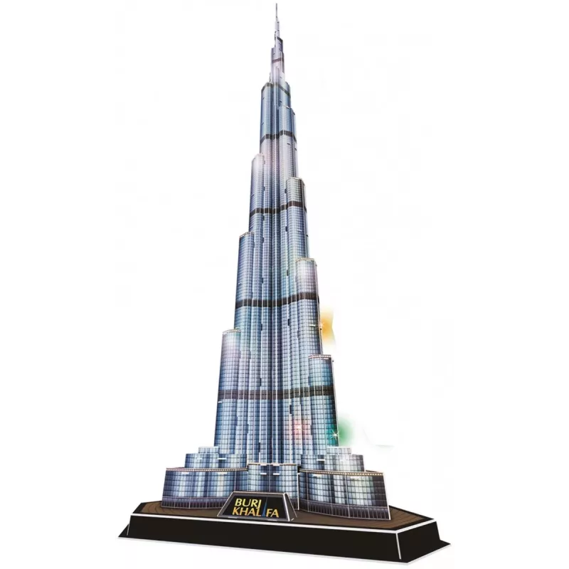 CubicFun L133H 3D-palapeli Burj Khalifa (Light), 136 palaa, LED-valaistu