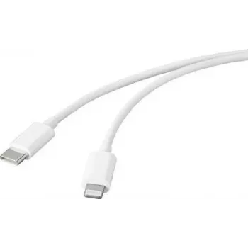 Basetech USB-kaapeli USB 2.0 USB-C®-pistoke, Apple Lightning -pistoke 2,00 m valkoinen BT-2347612
