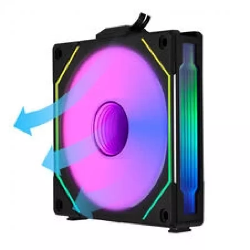 LIAN LI UNI FAN SL-INF 120 ARGB Reverse Blade 3 kpl:n pakkaus - musta